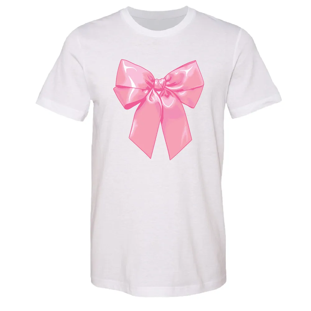 138 Big Pink Bow White