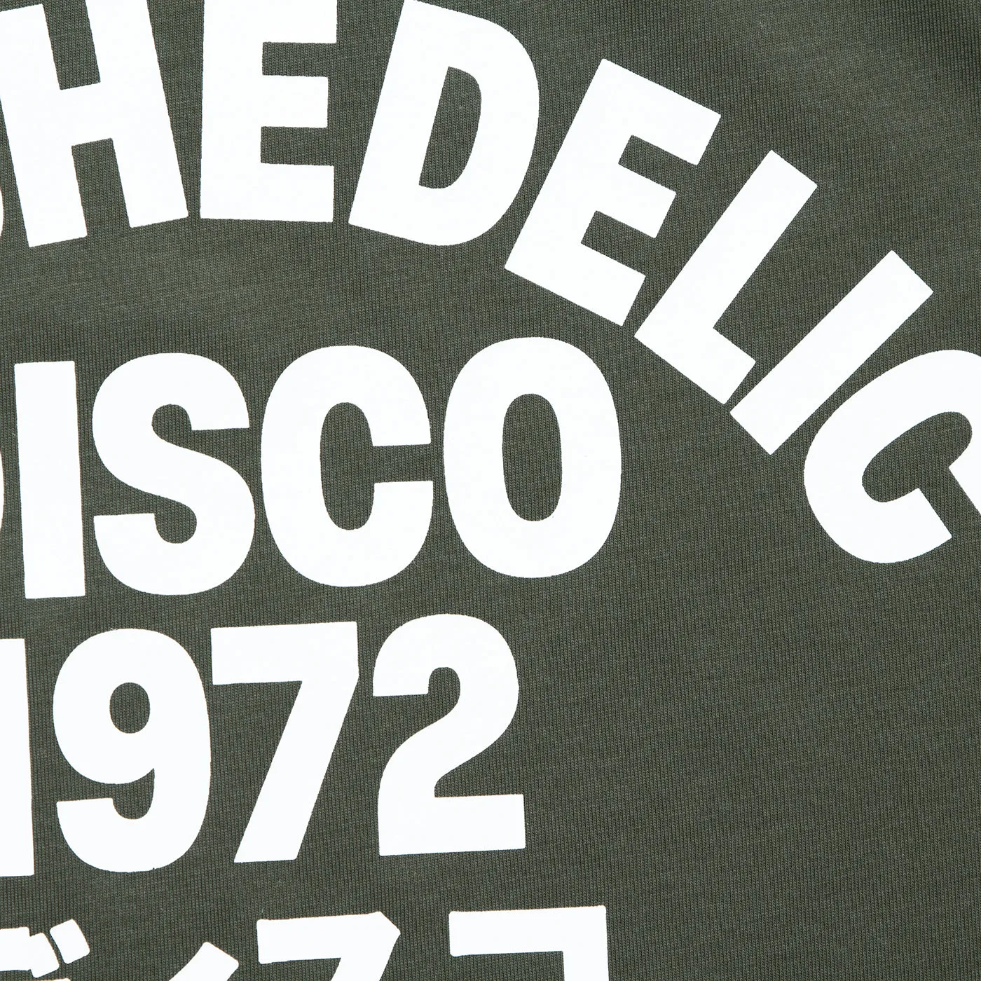 1972 Psychedelic Disco Back Print - Tshirt - Khaki