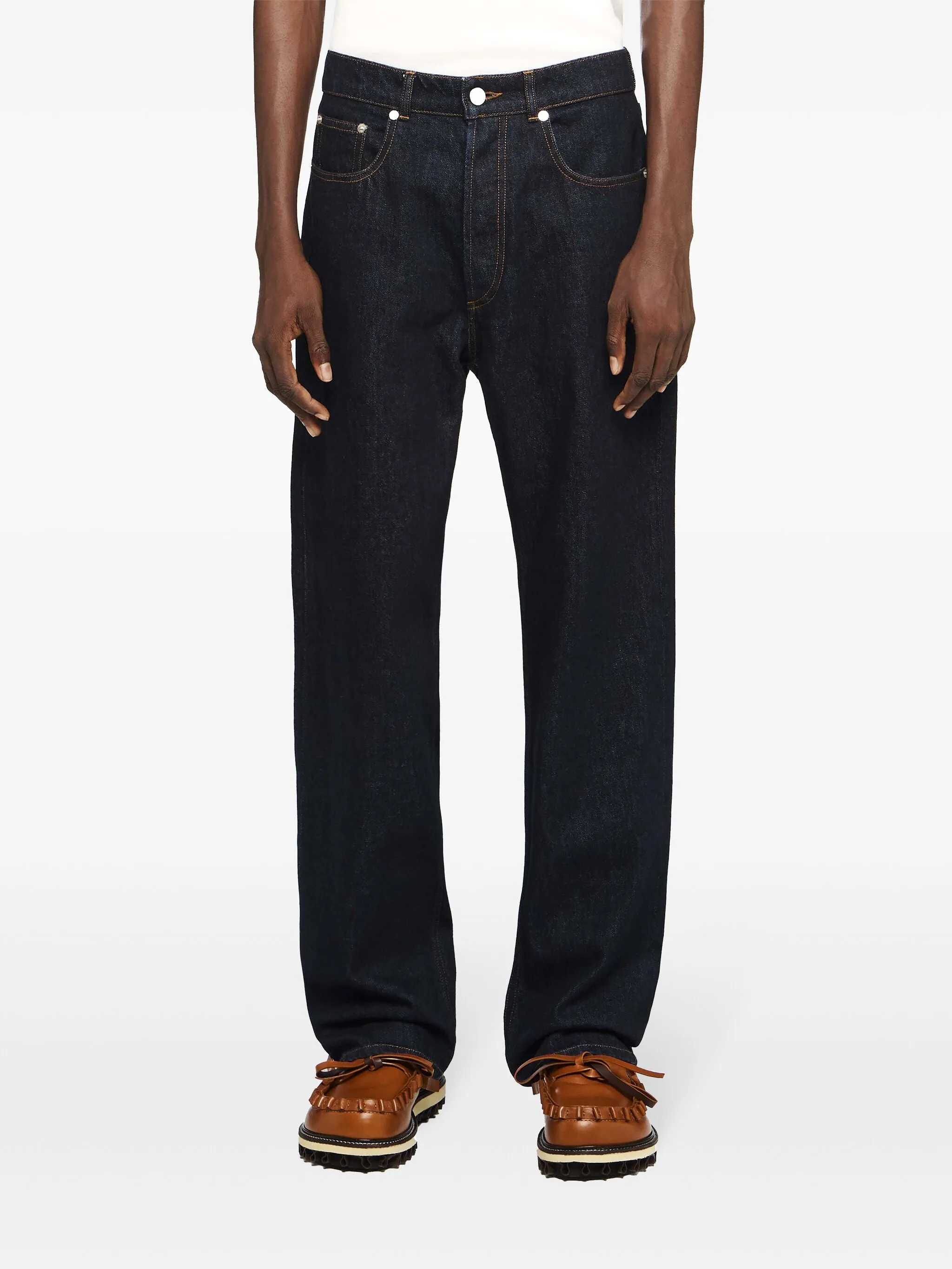 5 Pocket Straight Leg Trousers - Indigo