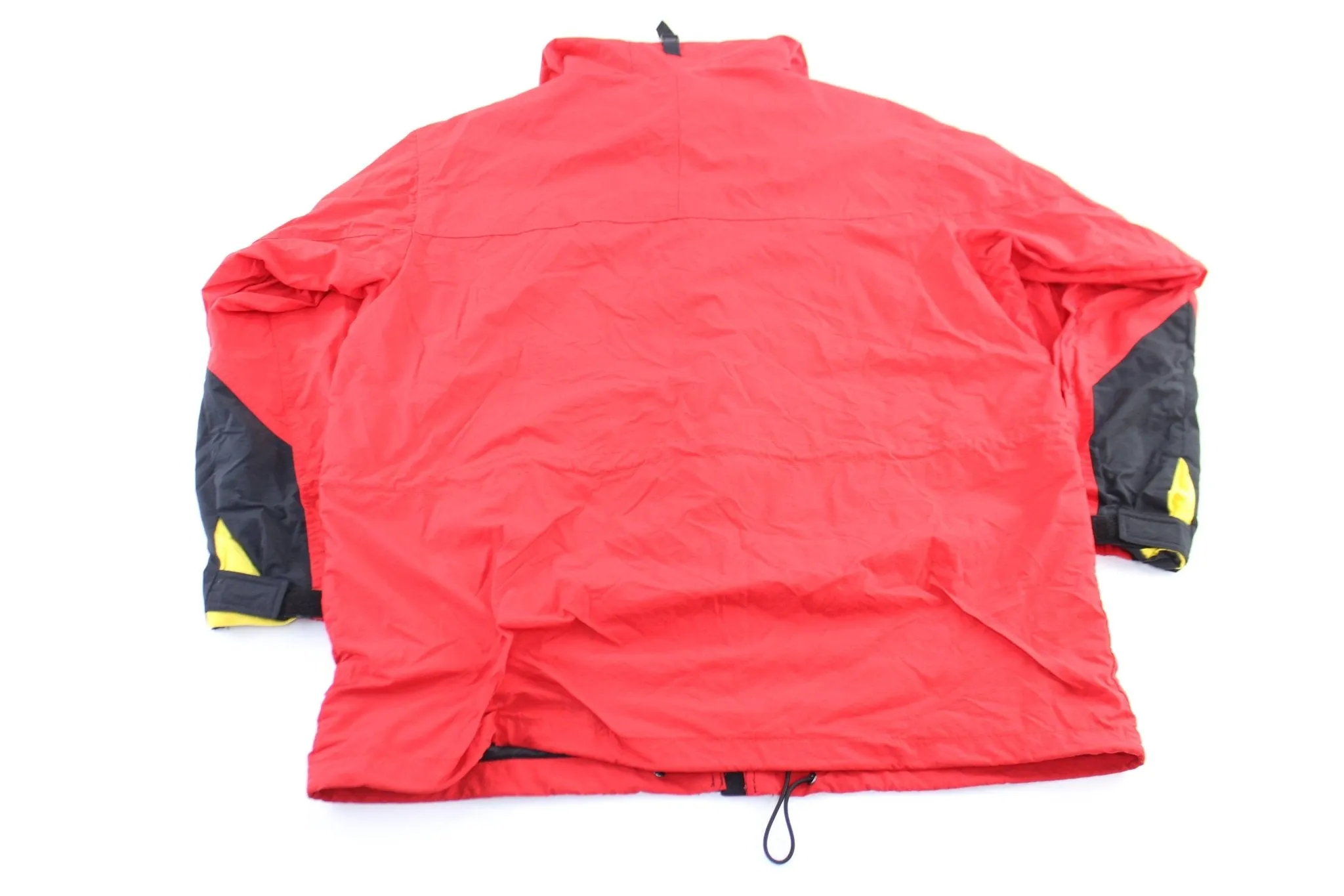 90's Marlboro Logo Patch Red Windbreaker Zip Up Jacket