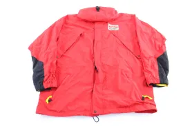 90's Marlboro Logo Patch Red Windbreaker Zip Up Jacket