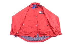 90's Tommy Hilfiger Logo Patch Red Zip Up Jacket