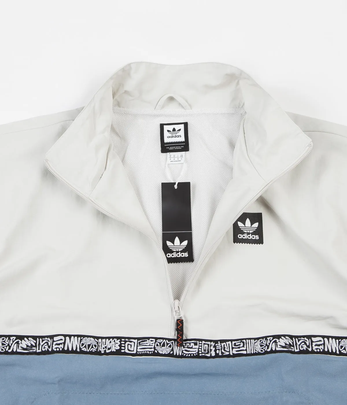 Adidas Dakari Windbreaker Jacket - Raw White / Raw Grey