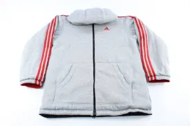 Adidas Embroidered Logo Reversible Striped Zip Up Jacket