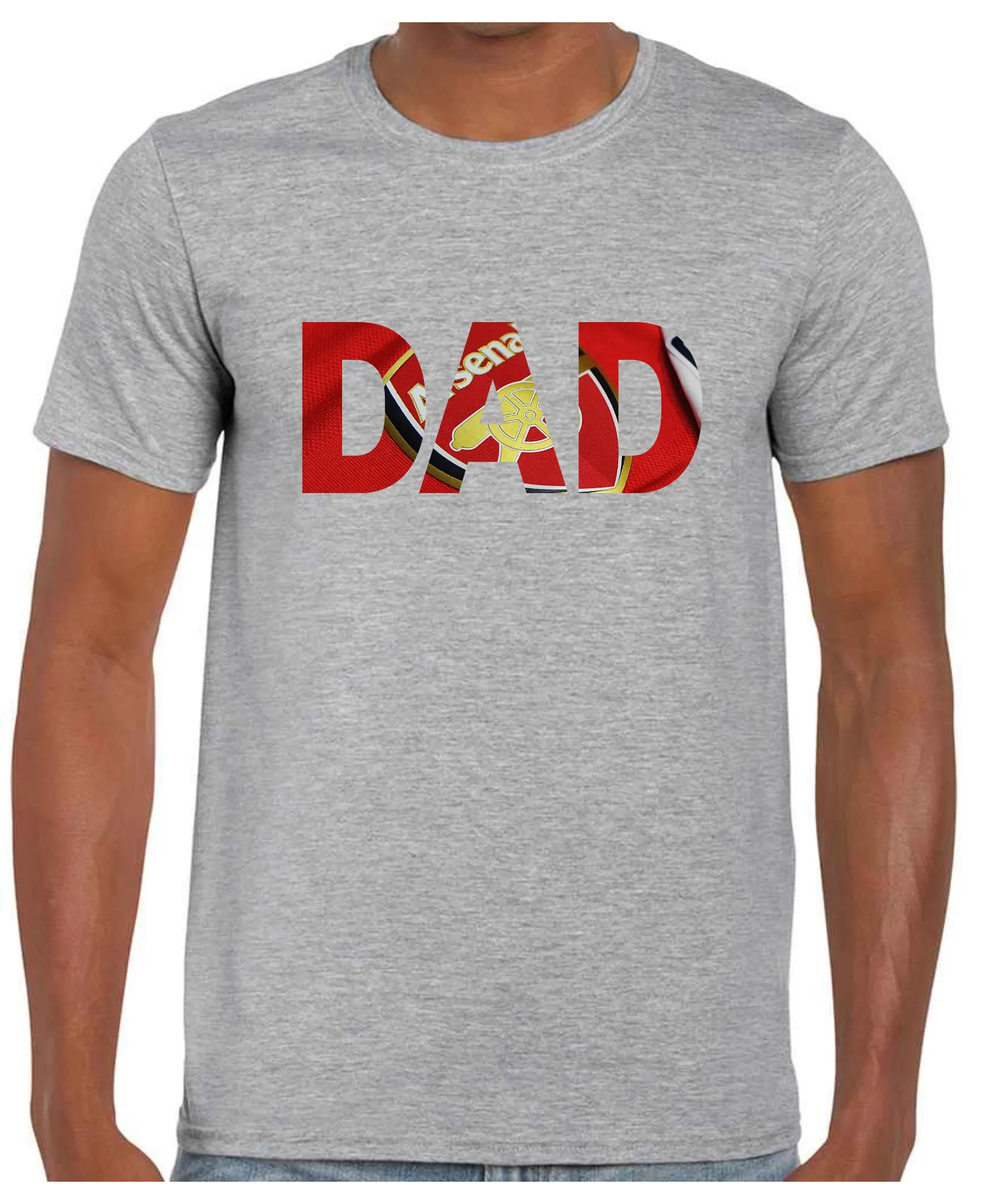 Arsenal - Dad T Shirt (White/Black/Grey)