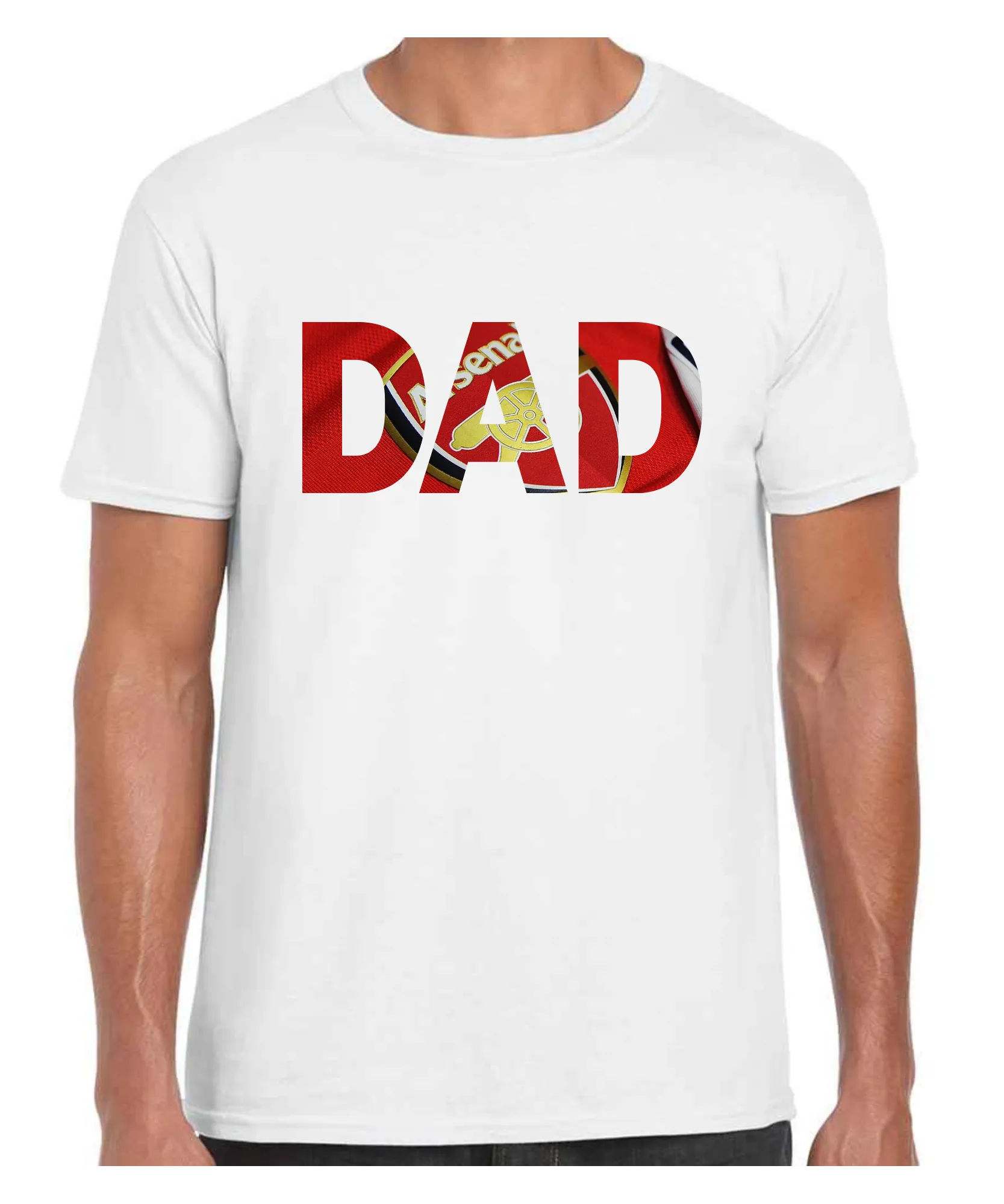 Arsenal - Dad T Shirt (White/Black/Grey)