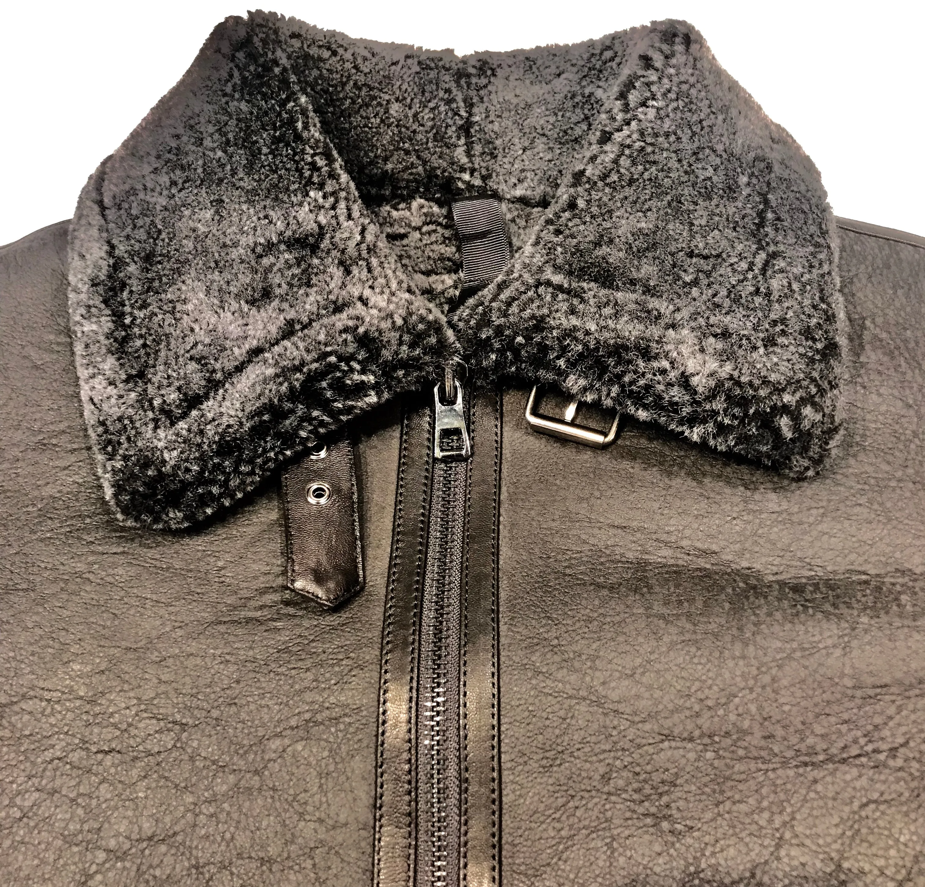 Barya NewYork Charcoal Washed Shearling Coat