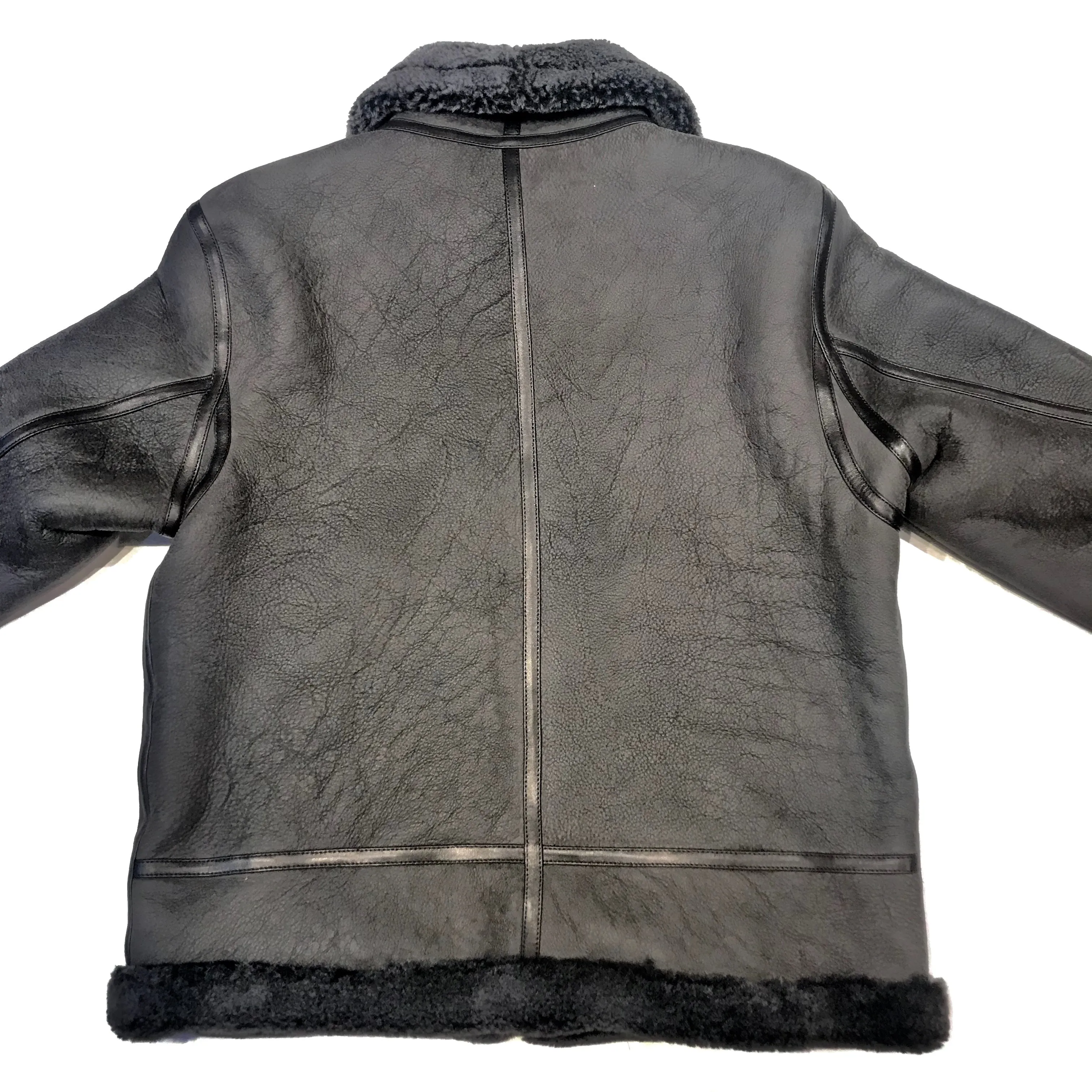 Barya NewYork Charcoal Washed Shearling Coat