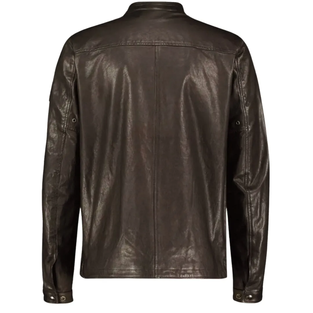 Belstaff Raceway Dark Brown Leather Jacket