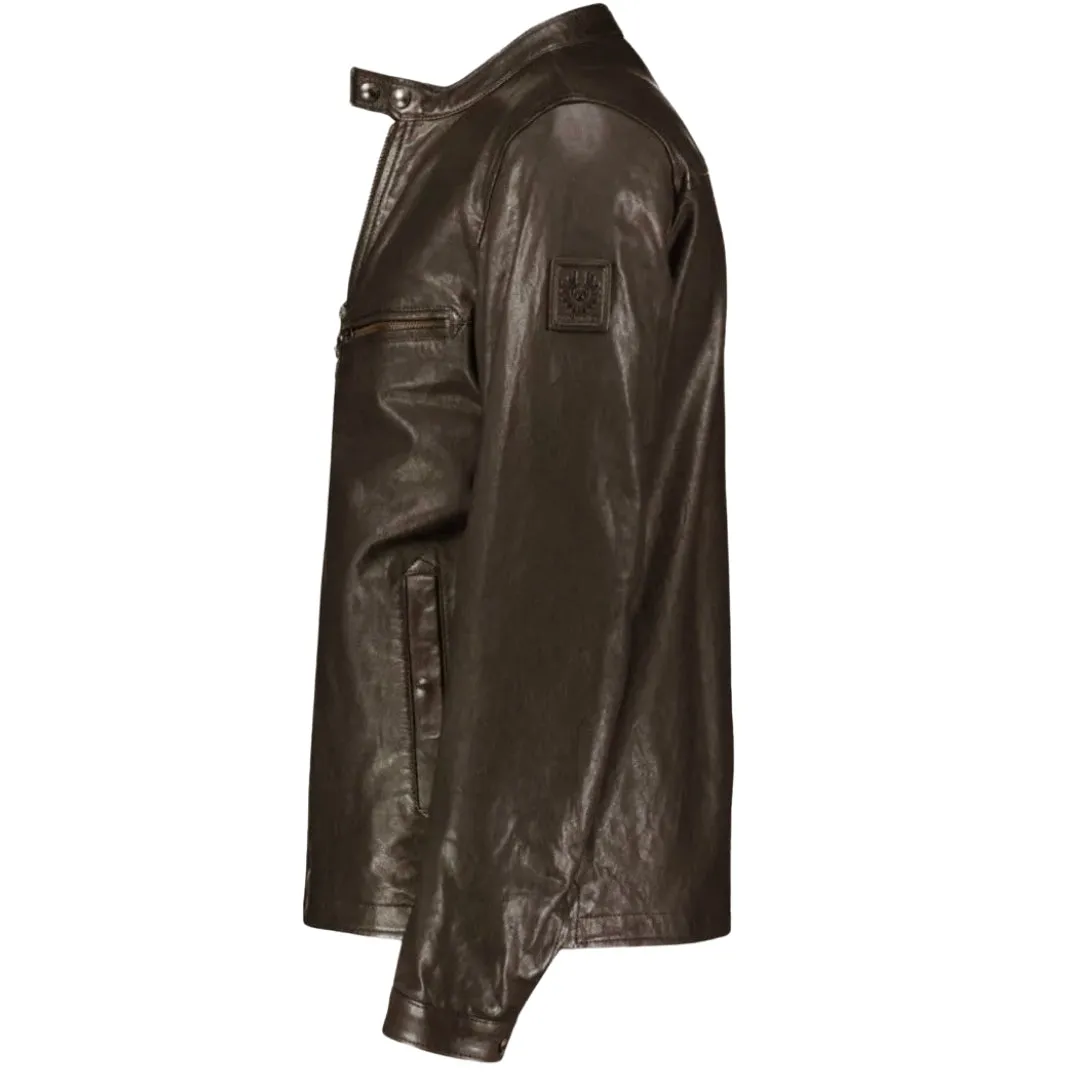 Belstaff Raceway Dark Brown Leather Jacket