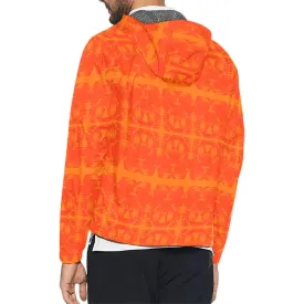 Between the Mountains Orange Unisex Windbreaker