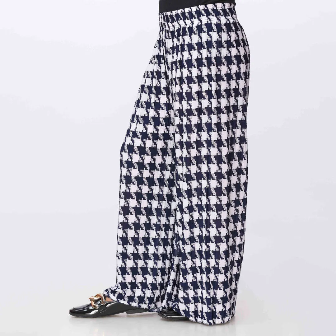 Blkwht Printed Jersey Straight Trouser PW3566