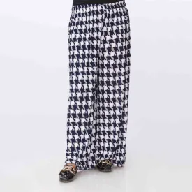 Blkwht Printed Jersey Straight Trouser PW3566