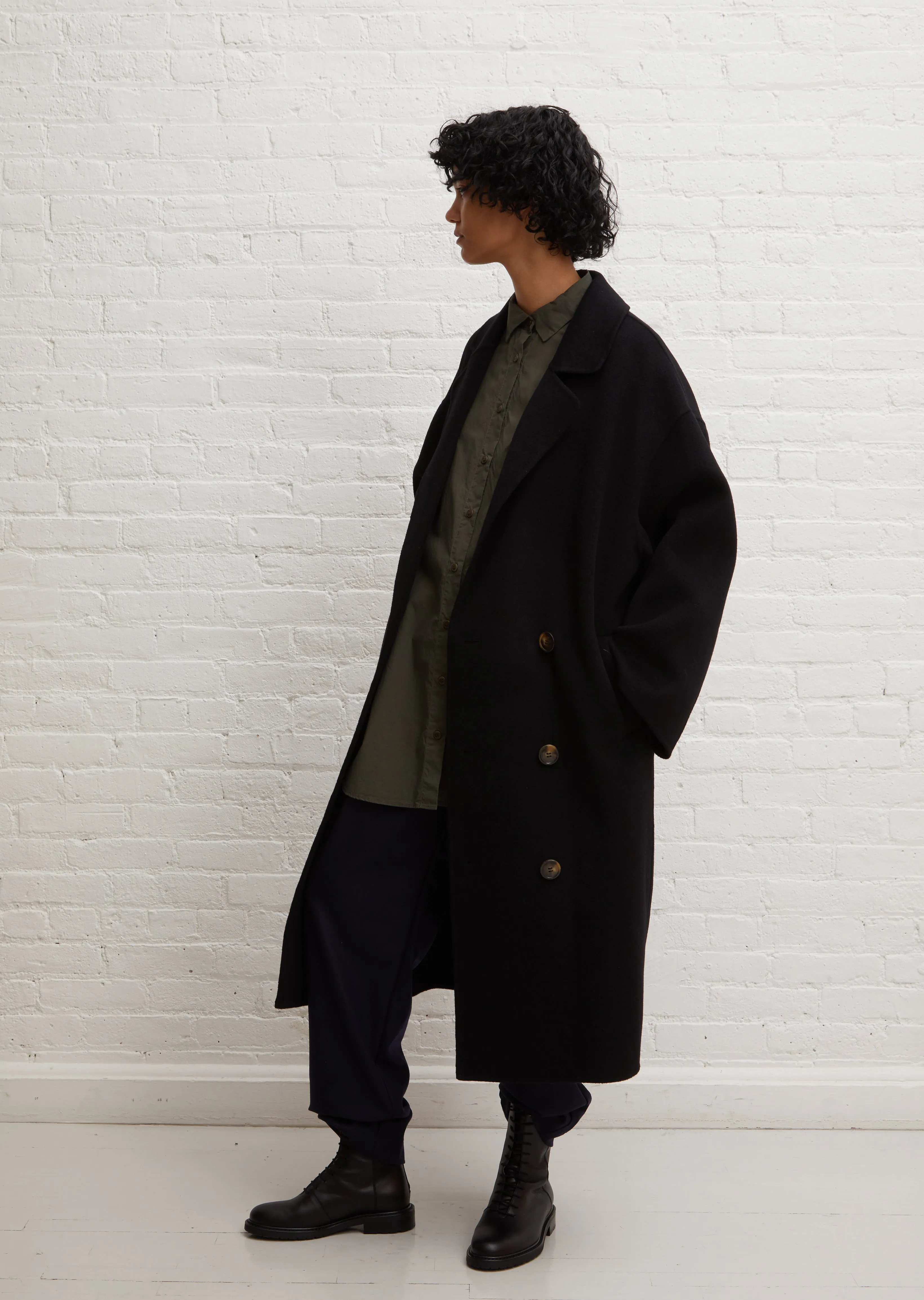 Borneo Wool & Cashmere Coat — Black