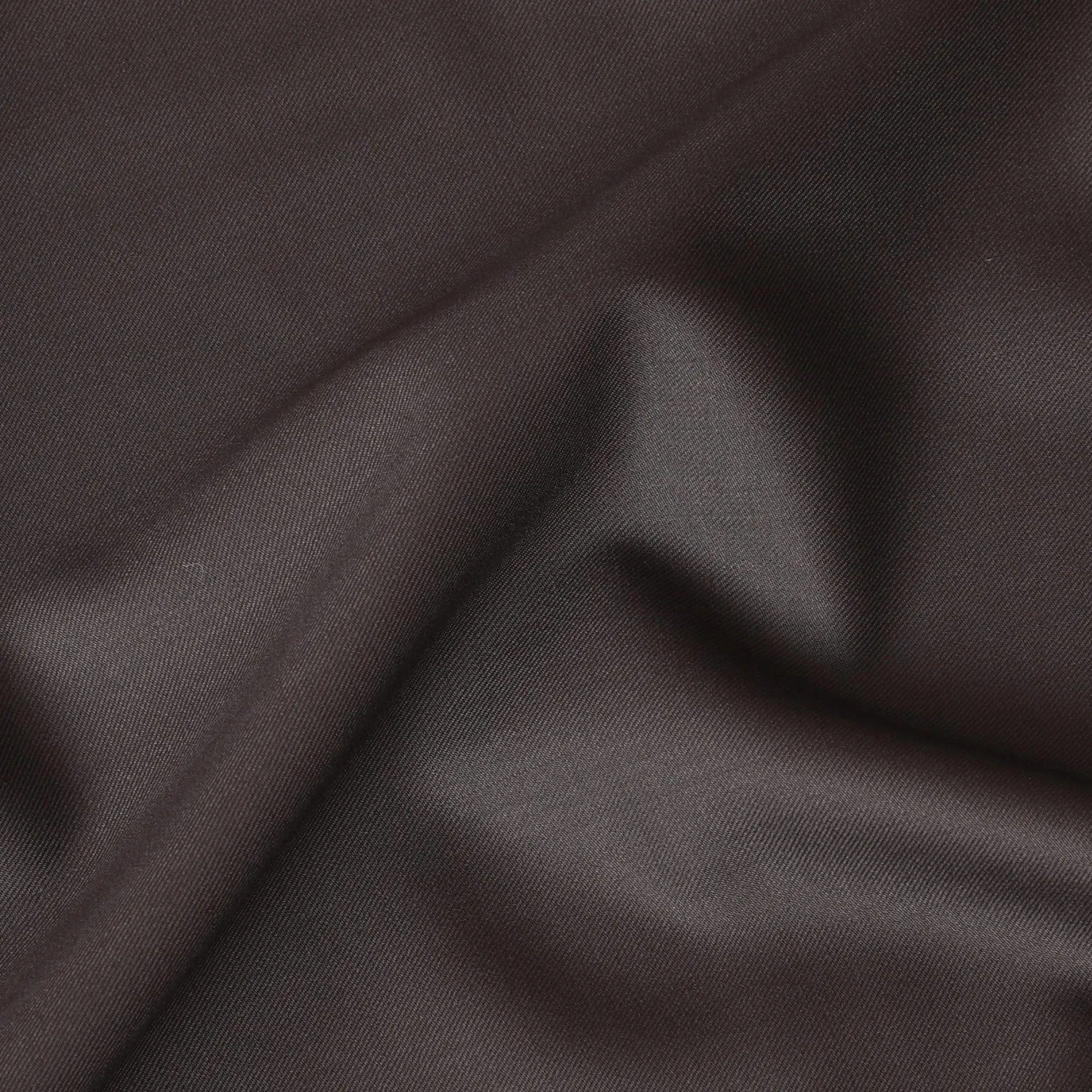 Brown plain Premium pure English super 180's all wool and cashmere suiting fabric-D14830