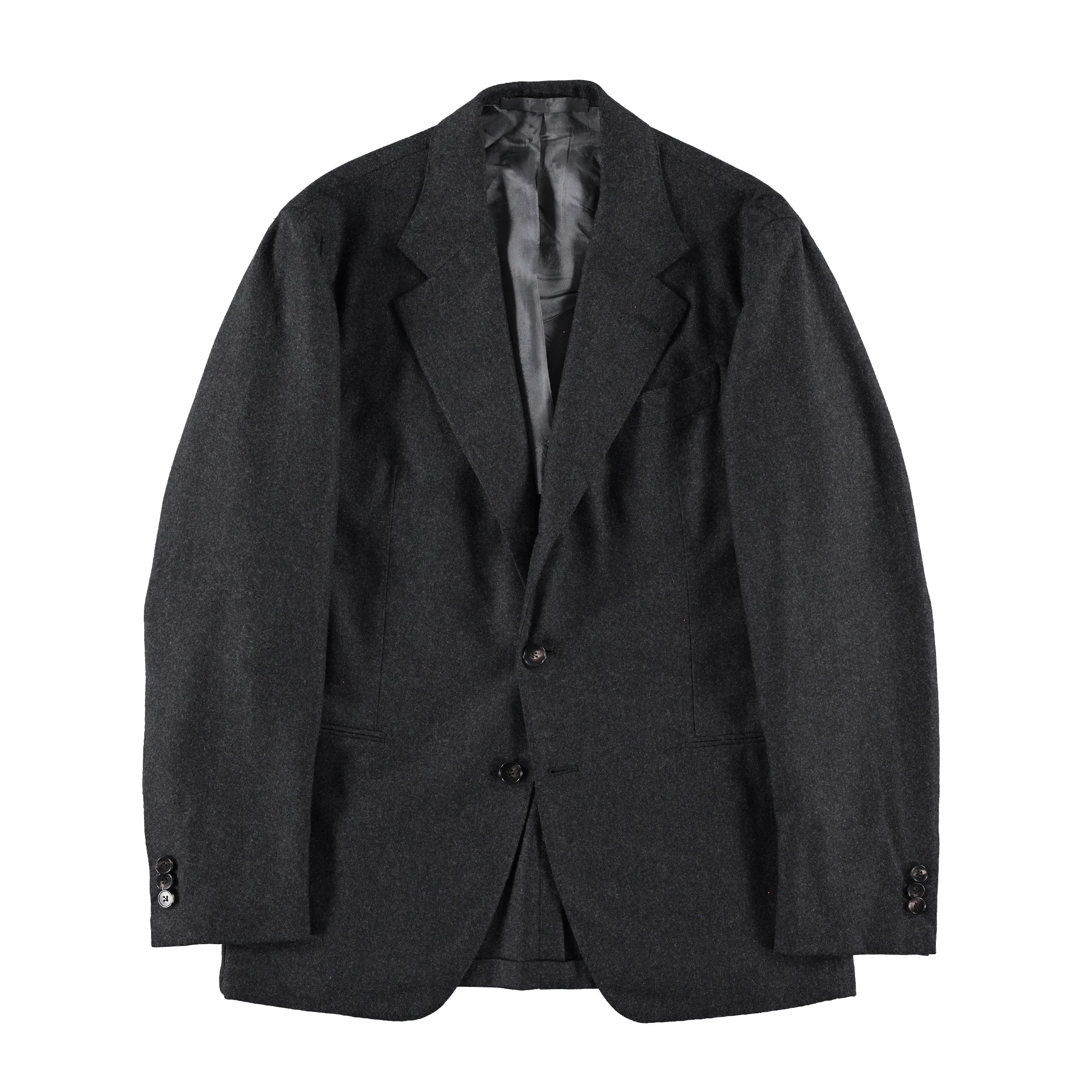 Charcoal Flannel Single Breasted Waverly Suit