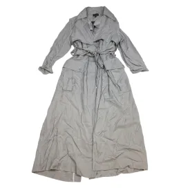 Coat Trench Coat By Top Shop In Grey, Size: M