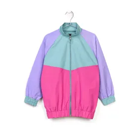 COLOR BLOCK BOMBER JACKET