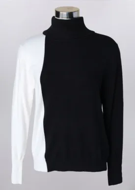 Colorblock Turtleneck Sweater