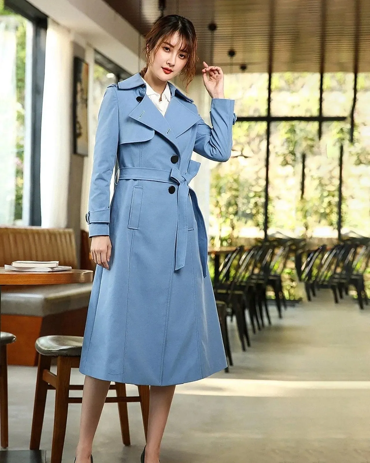 Custom Gun Flap Double Breasted Trench Coat