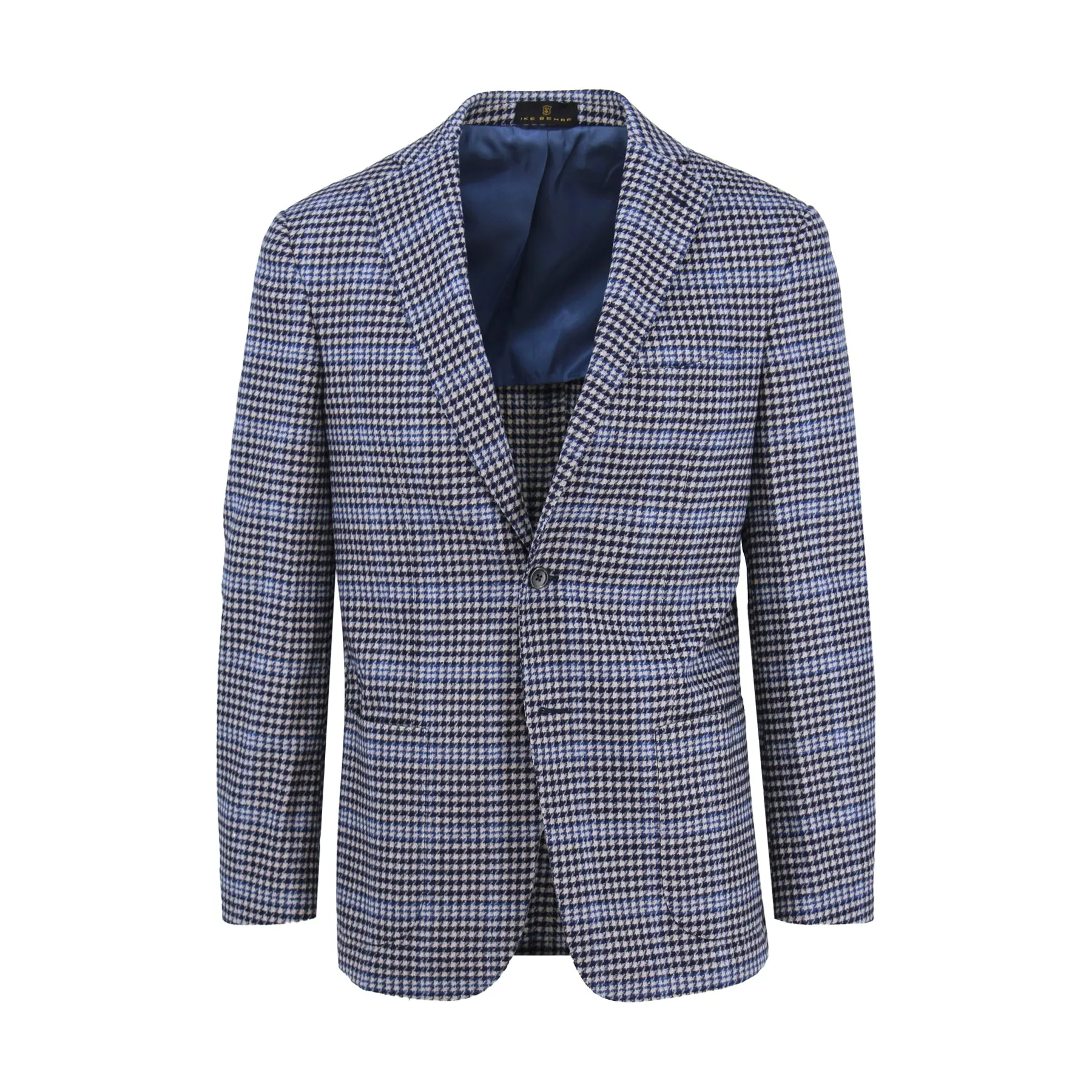 Dark Navy & White Houndstooth Cashmere Sport Coat