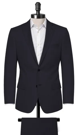 Dark Navy Herringbone Suit