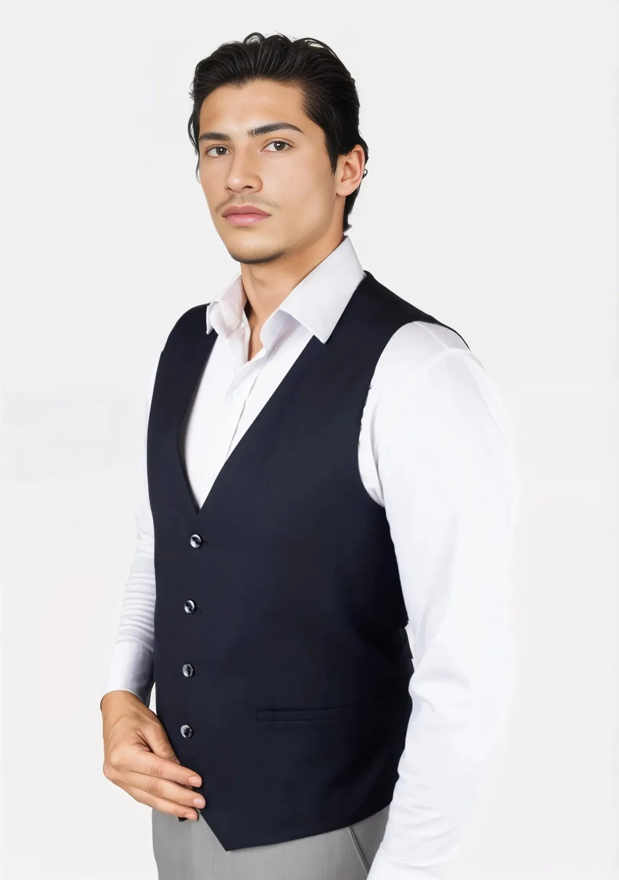 Dark Navy Twill Vest