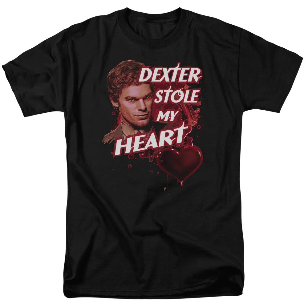 Dexter Bloody Heart Mens T Shirt Black