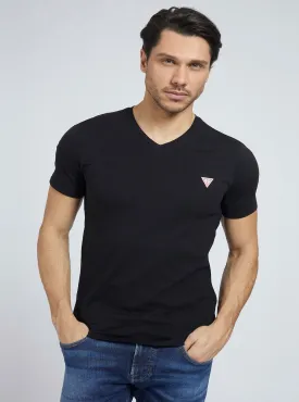 Eco Black V-Neck Basic T-Shirt