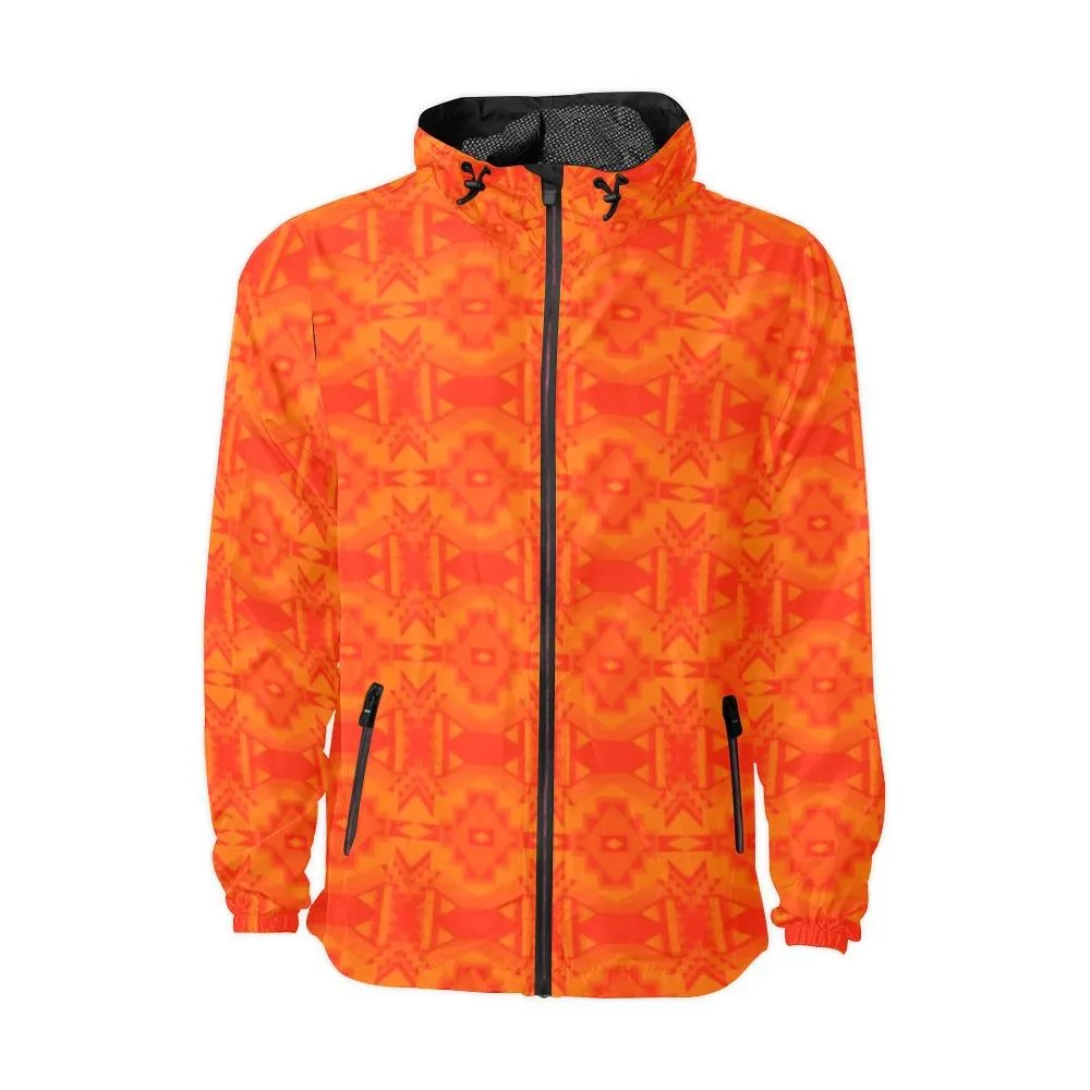 Fancy Orange A feather for each Unisex Windbreaker