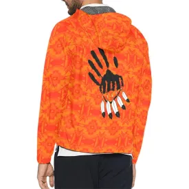 Fancy Orange A feather for each Unisex Windbreaker