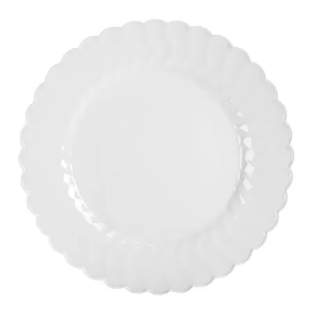 Flairware 7.5in White Luncheon Plates