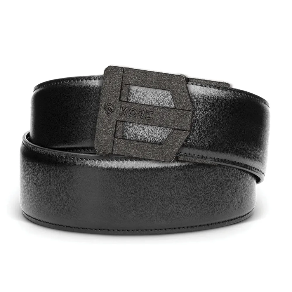 G3 BLACK BUCKLE | LEATHER GARRISON GUN BELT 1.75"