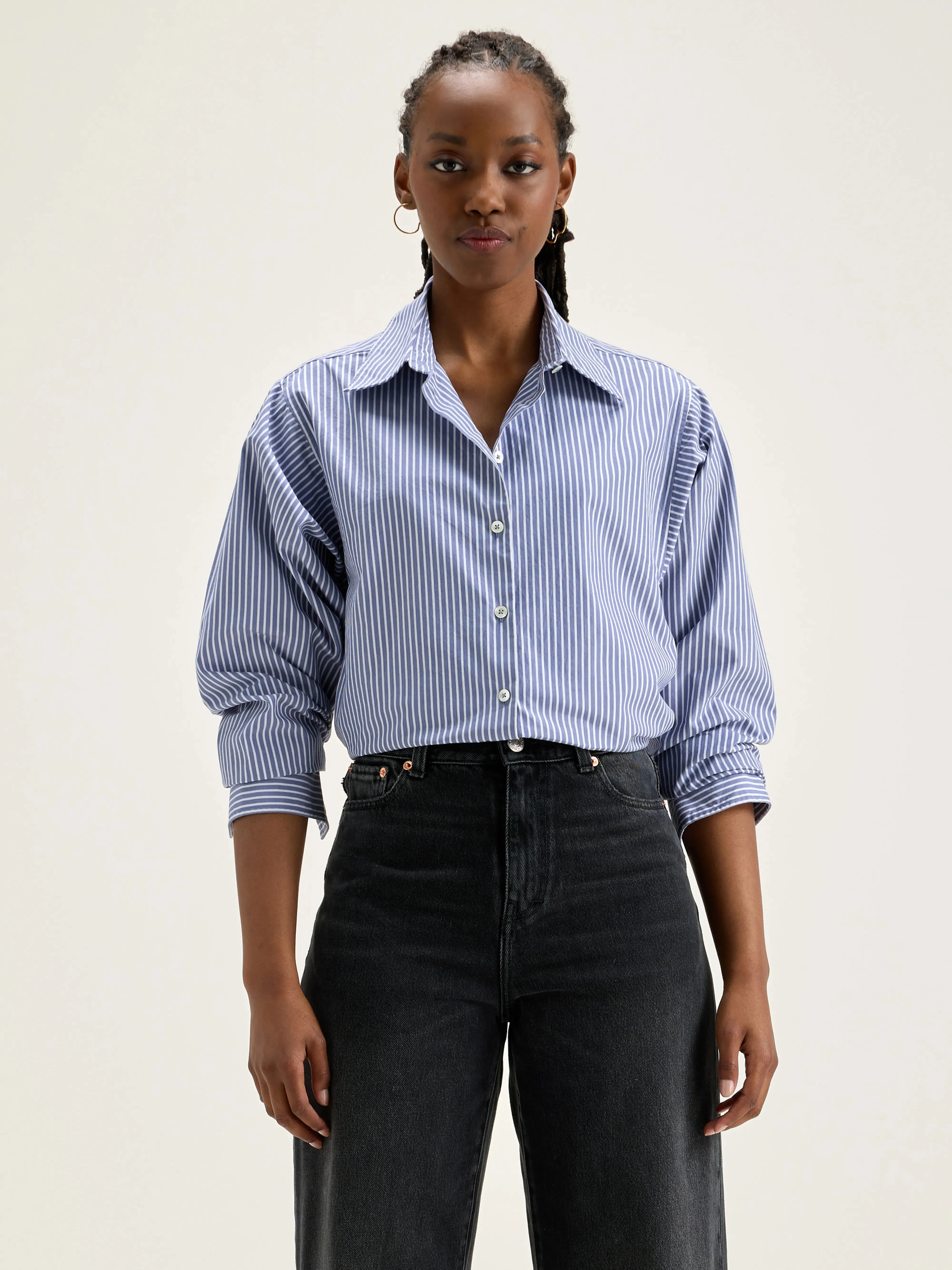 Gedeon poplin shirt (242 / W / STRIPE K)