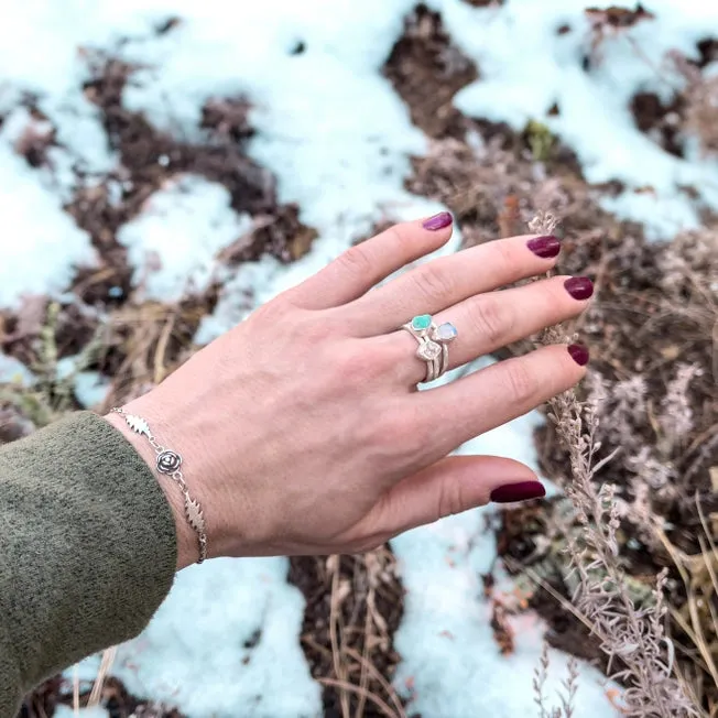 Hiouchi Sterling Silver Stone Stacker Ring | Turquoise