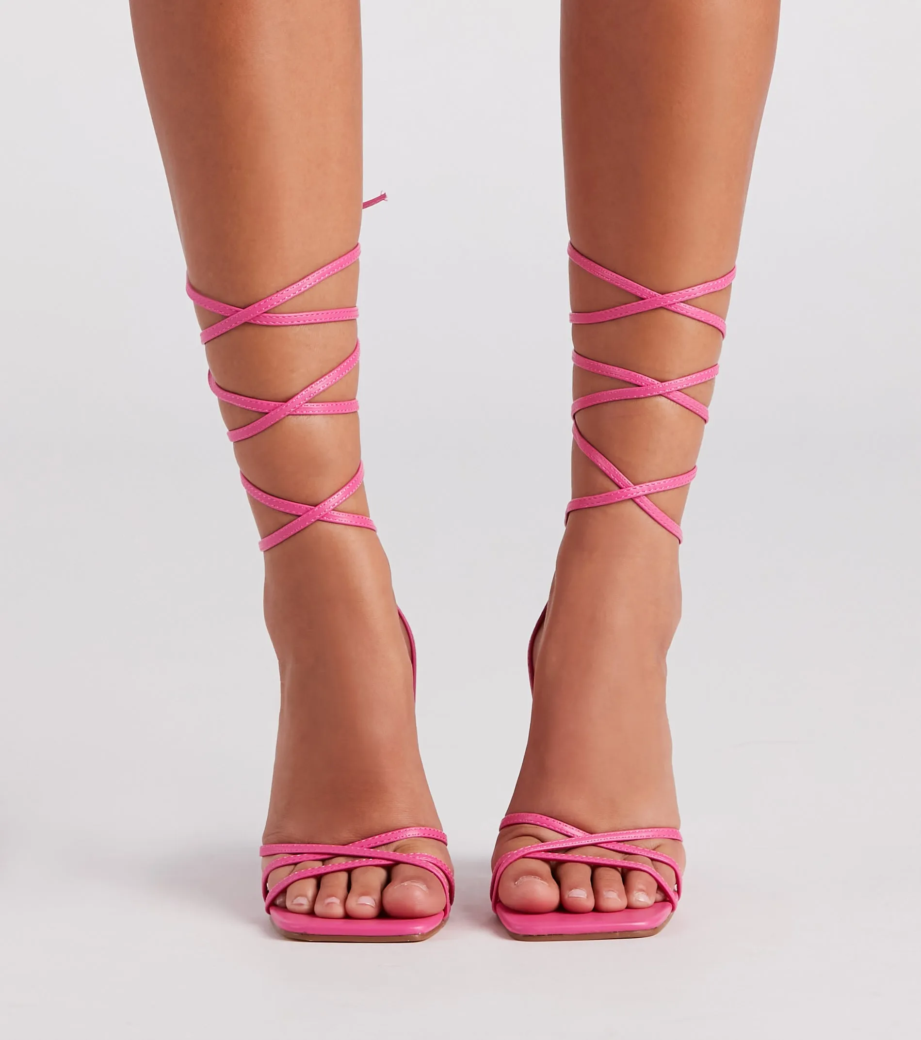 Hit Of The Party Lace-Up Heels