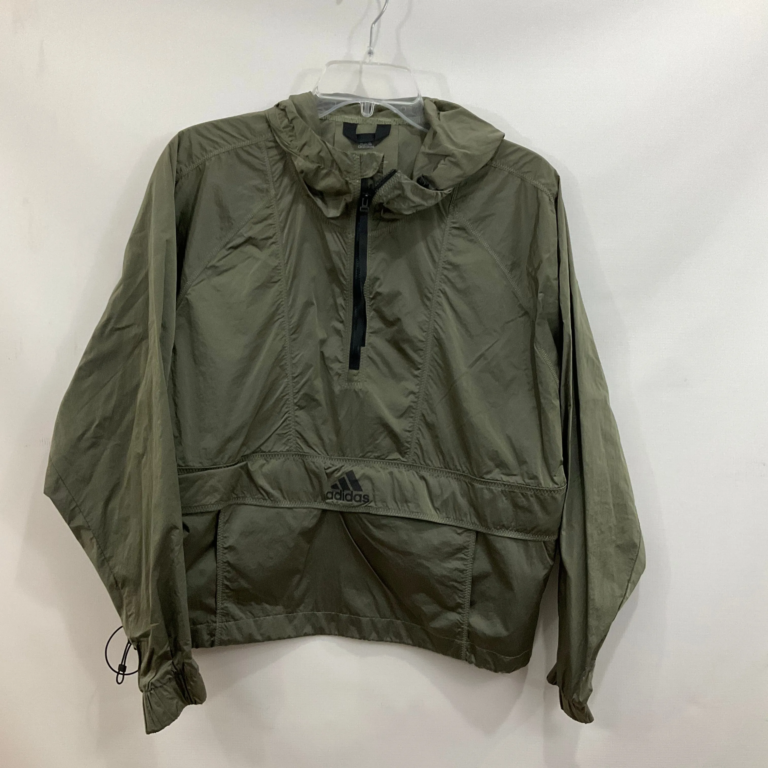 Jacket Windbreaker By Adidas In Green, Size: S