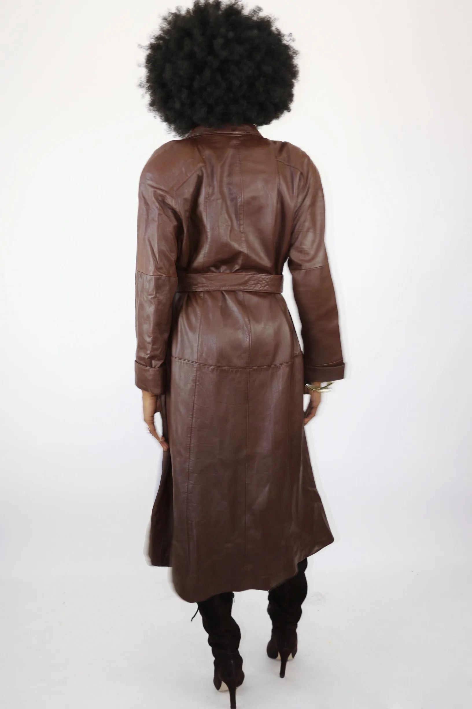 Jacqueline Ferrar 80’s Vintage Leather Trench Jacket