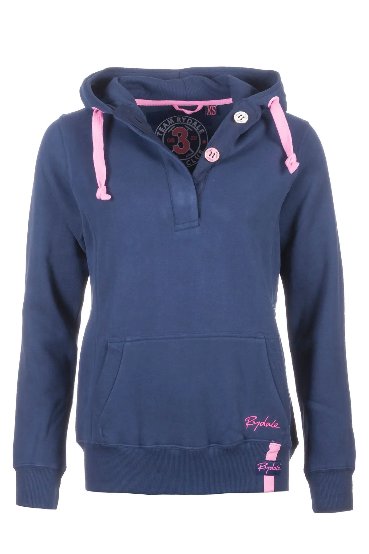 Ladies Button Neck Hoody