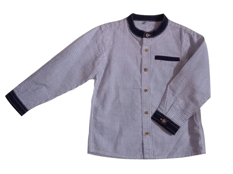 LC Waikiki Striped Grandad Baby Boys Shirt