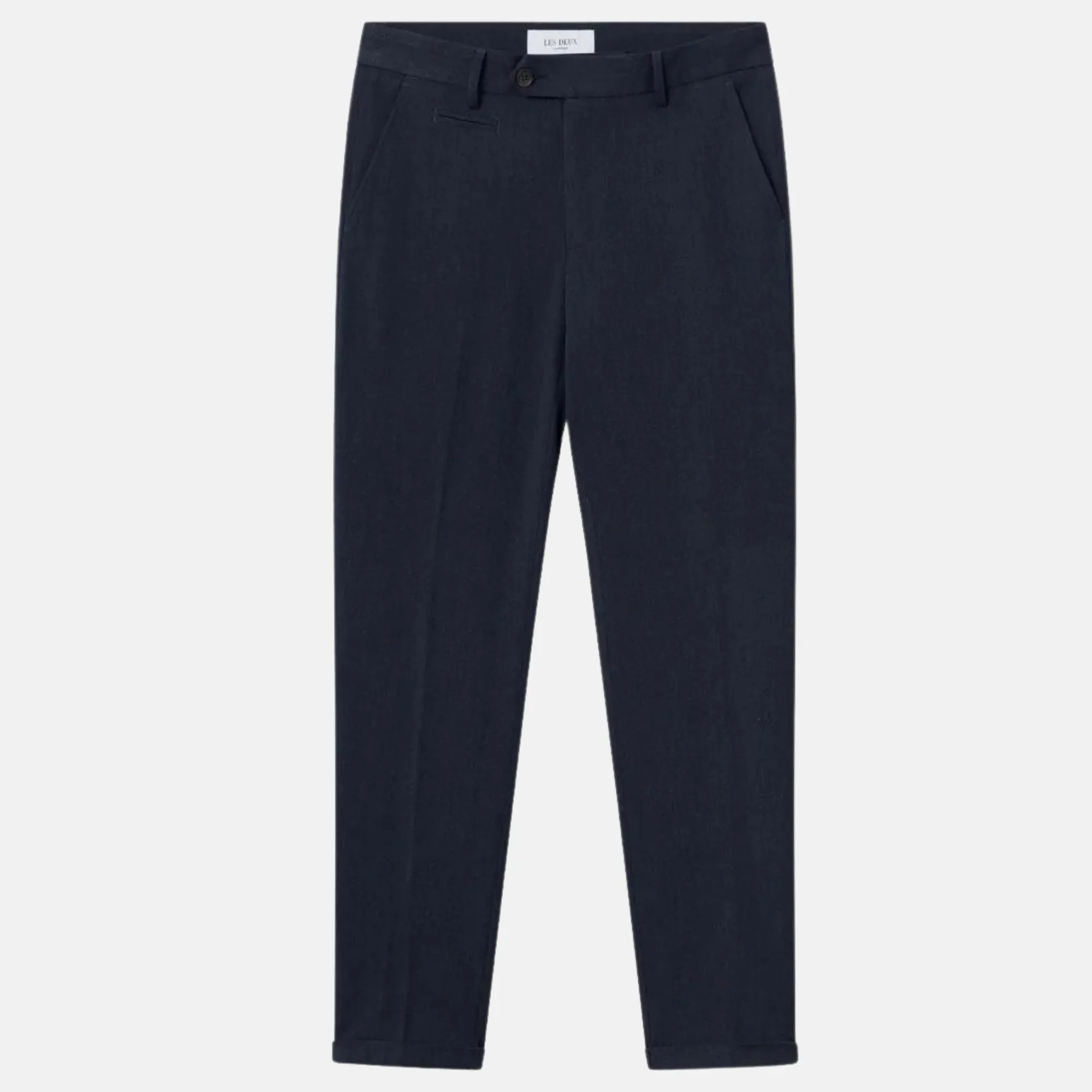 Les Deux Dark Navy Melange Como Wool Mélange Suit Pants