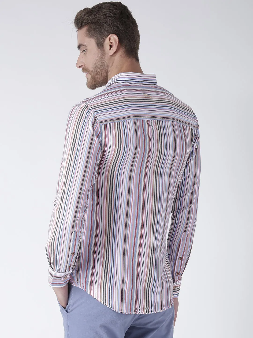 Men Multi Regular Fit Striped Casual Shirt