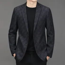 Men's simple casual grilled slim business suit