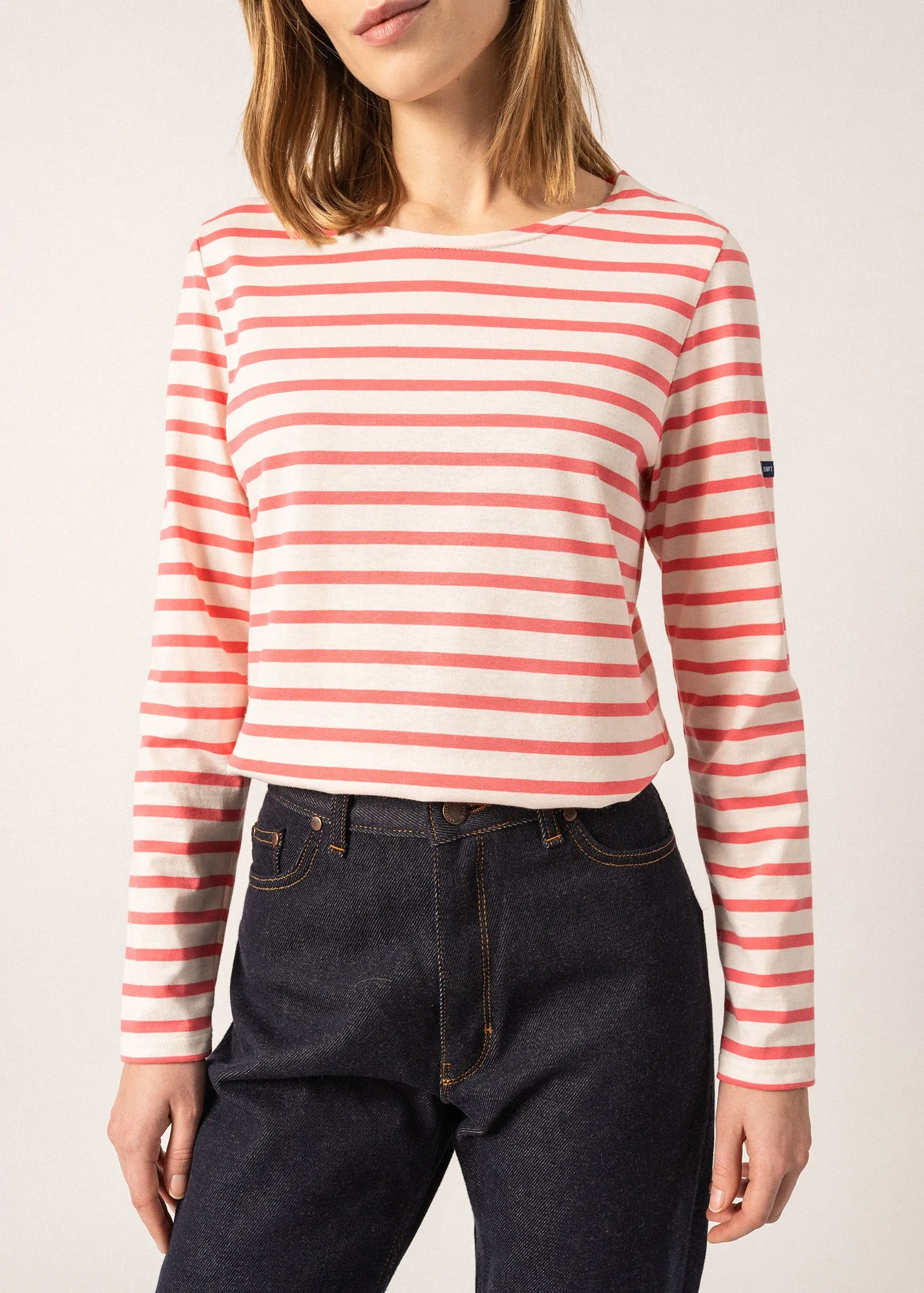 Minquidame striped sailor shirt - regular fit, in light cotton (ECUME/DOLY)