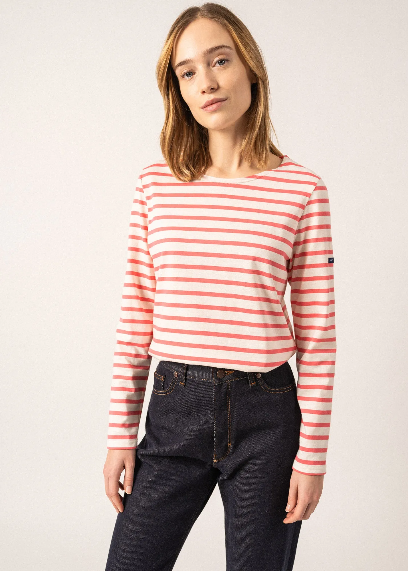 Minquidame striped sailor shirt - regular fit, in light cotton (ECUME/DOLY)