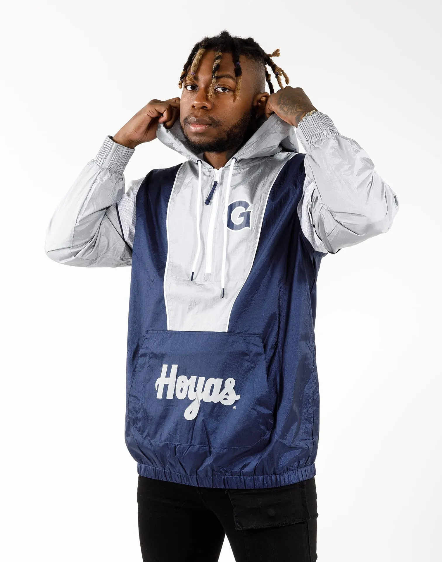 Mitchell & Ness GEORGETOWN UNIVERSITY HOYAS HIGHLIGHT WINDBREAKER