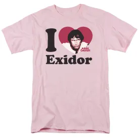 Mork & Mindy I Heart Exidor Mens T Shirt Pink