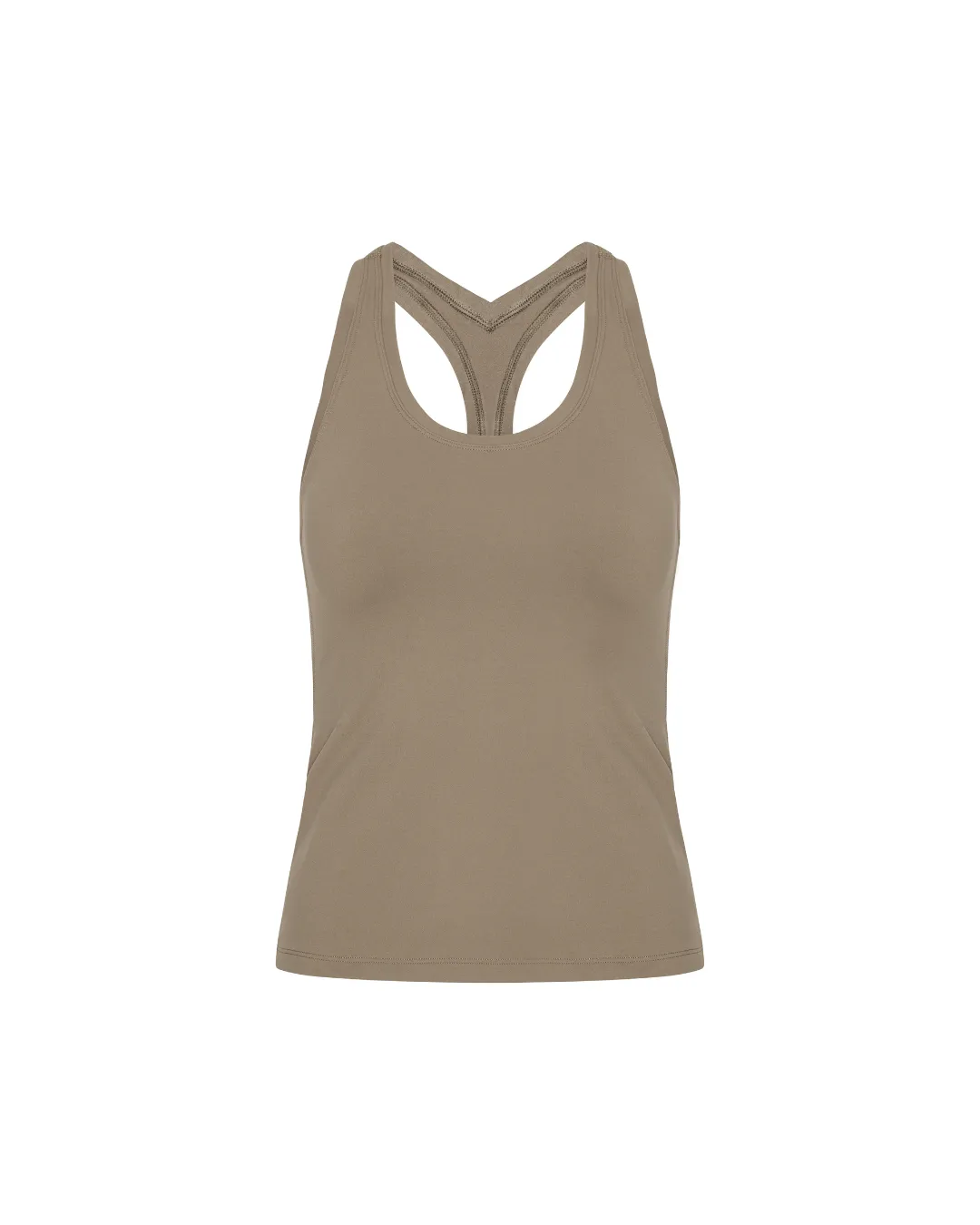 Neaty Racer Tank Top - Sand Beige