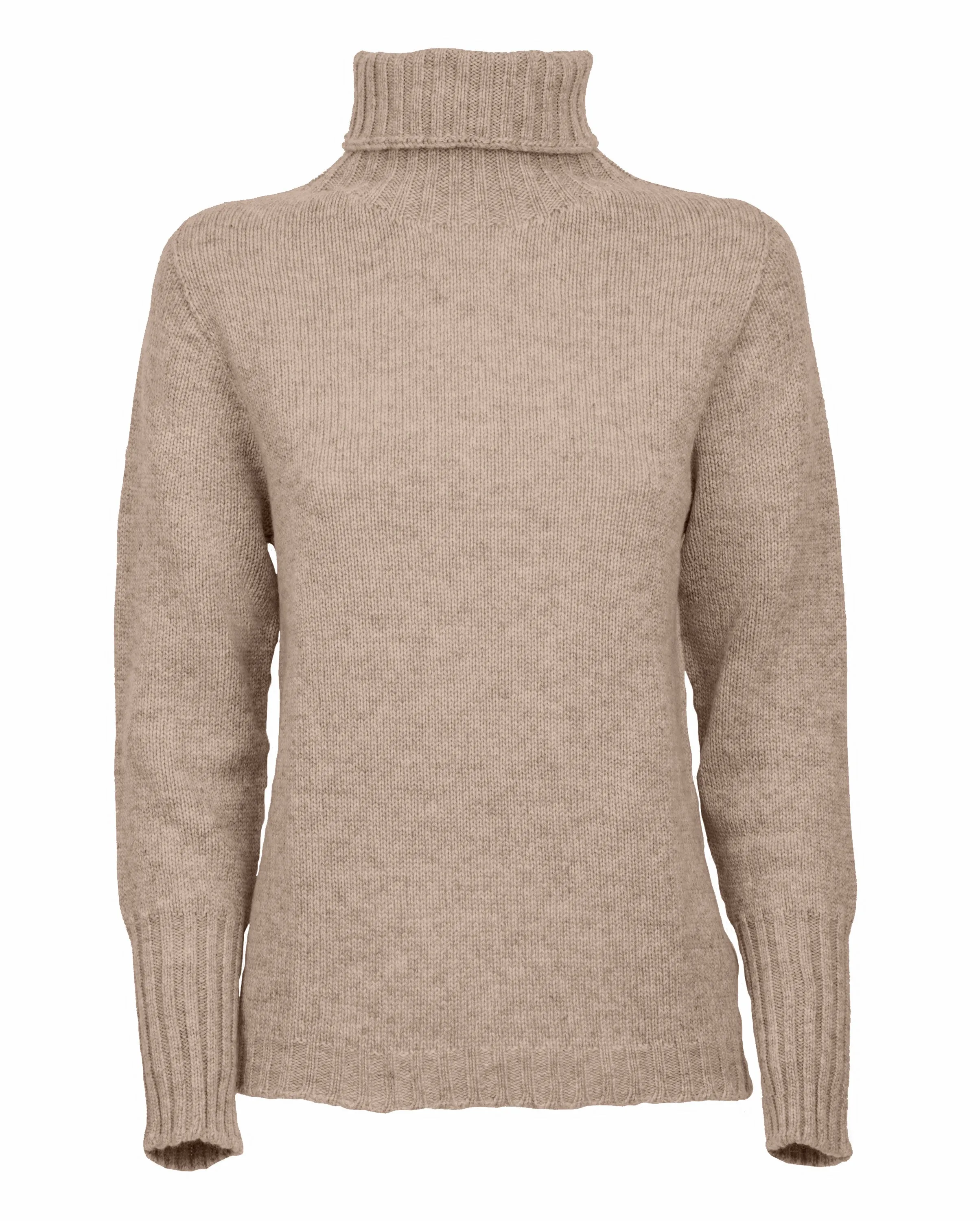 NEW FALL 24 - Women's Classic Cashmere Turtleneck Sweater Taupe