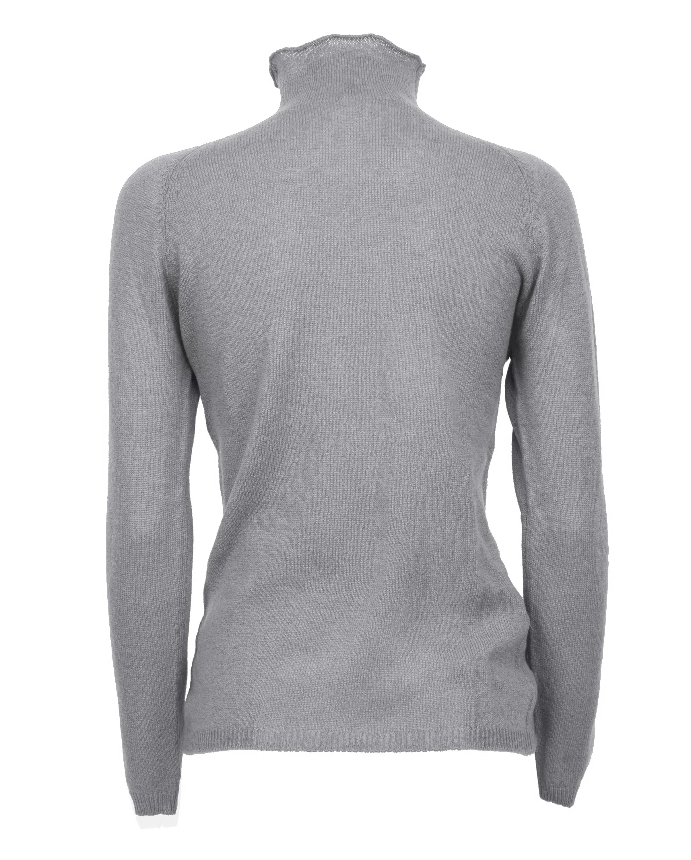 NEW FALL 24 - Women's Ultralight Cashmere Raglan Turtleneck Melange Gray